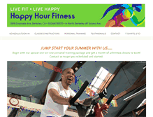 Tablet Screenshot of happyhourfitness.com